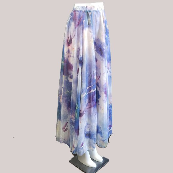 Chicwish Watercolor Floral Maxi Skirt - Picture 3 of 3